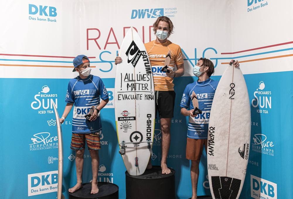 Open Men podium at the 2020 German Championship